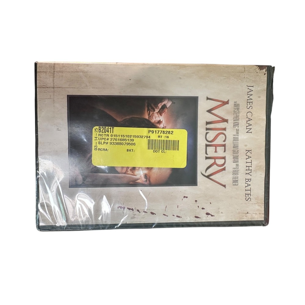 Misery DVD Stephen King Movie Thriller James‎ Caan Kathy Bates Horror Film